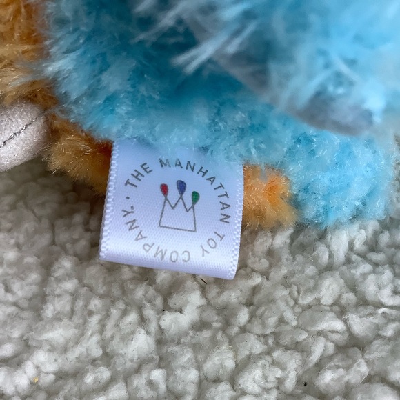 MANHATTAN TOY 5 inch Baby Bird 2013 Plush Stuffed Animal Toy Orange & Blue - Picture 5 of 7